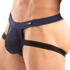 TOF Paris Jockstraps|Sous-Vêtements Sport-Jock Strap Tentation Microfibre Marine