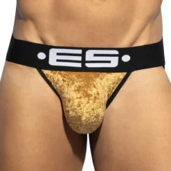 ES Collection Jockstraps-Jock Strap Velours Beige