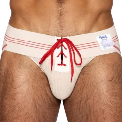 Bike Jockstraps-Jock Strap Vintage Lace-Up Crème
