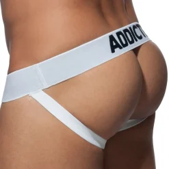 Addicted Jockstraps|Sous-Vêtements Push Up-Jockstrap Push Up Mesh Blanc