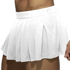 AD Fetish Tenues Sexy-Jupe Plissée Ring Blanche