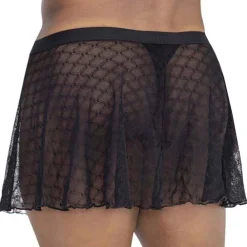 CandyMan Tenues Sexy-Jupe String Dentelle Noir