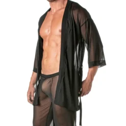 TOF Paris Robes De Chambre|Tenues D'Intérieur-Kimono Transgressiv Noir