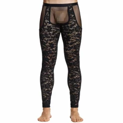 Modus Vivendi Tenues Sexy-Legging Dentelle Florale Noir