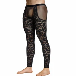 Modus Vivendi Tenues Sexy-Legging Dentelle Florale Noir