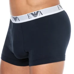 Emporio Armani Boxers-Lot de 3 Boxers Bold Monogram Coton Bleu Marine