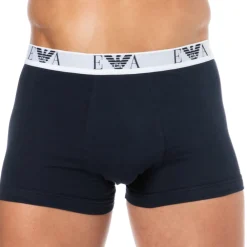 Emporio Armani Boxers-Lot de 3 Boxers Bold Monogram Coton Bleu Marine