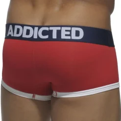 Addicted Shortys|Boxers-Lot de 3 Boxers Courts Basic Coton Rouge - Gris - Bleu