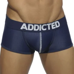 Addicted Sous-Vêtements Push Up|Push Up-Lot de 3 Boxers Courts Mesh Push Up Blanc - Bleu Marine - Noir