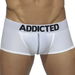 Addicted Sous-Vêtements Push Up|Push Up-Lot de 3 Boxers Courts Mesh Push Up Blanc - Bleu Marine - Noir
