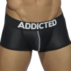Addicted Sous-Vêtements Push Up|Push Up-Lot de 3 Boxers Courts Mesh Push Up Blanc - Bleu Marine - Noir