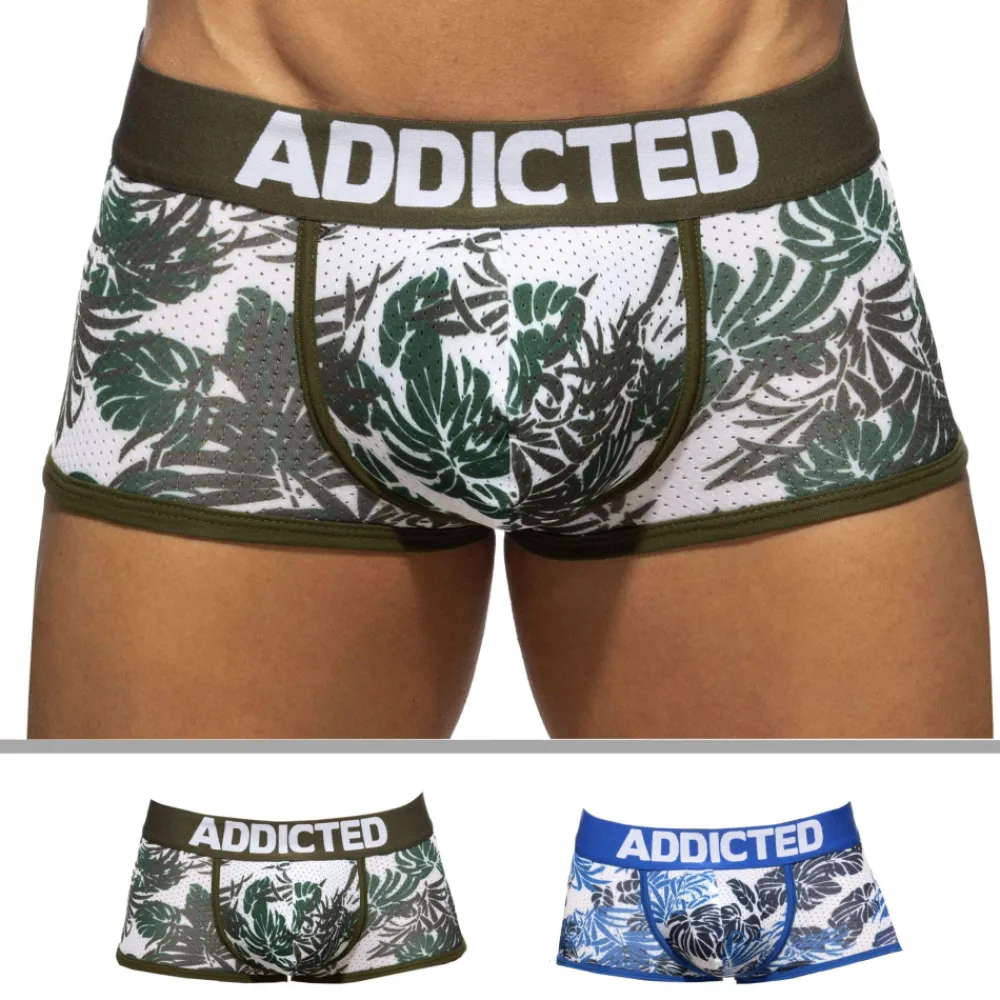 Addicted Shortys|Boxers-Lot de 2 Boxers Mesh Tropicana Bleu - Kaki