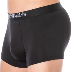 Emporio Armani Boxers-Lot de 2 Boxers Soft-Touch Bamboo Viscose Noirs