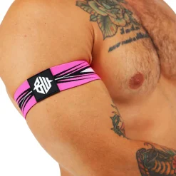 Breedwell Accessoires Sexy-Lot de 2 Brassards Circuit Breaker Rose Fluo