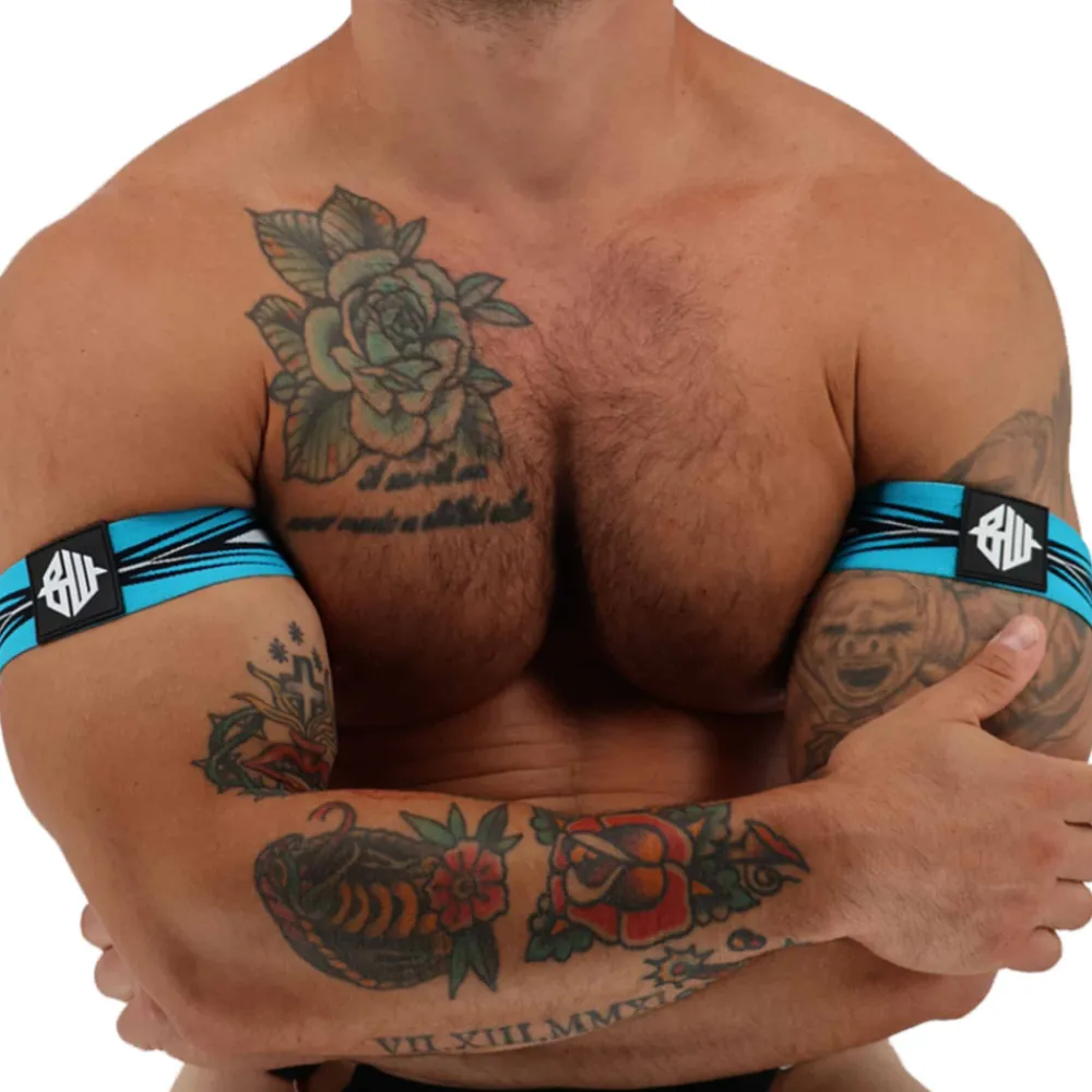 Breedwell Accessoires Sexy-Lot de 2 Brassards Circuit Breaker Bleu Turquoise