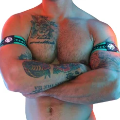 Breedwell Accessoires Sexy-Lot de 2 Brassards Daddy's Favorite Vert - Noir