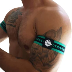 Breedwell Accessoires Sexy-Lot de 2 Brassards Daddy's Favorite Vert - Noir