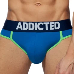 Addicted Jockstraps-Lot de 3 Jock Straps Second Skin Blanc - Marine - Bleu Roi