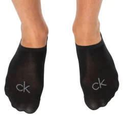 Calvin Klein Chaussettes-Lot de 3 Paires de Chaussettes Invisibles High Cut Noires