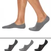 Calvin Klein Chaussettes-Lot de 3 Paires de Chaussettes Invisibles High Cut - Gris Chiné - Anthracite - Noir