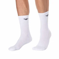 Emporio Armani Chaussettes-Lot de 3 Paires de Chaussettes Sporty Sponge Blanches