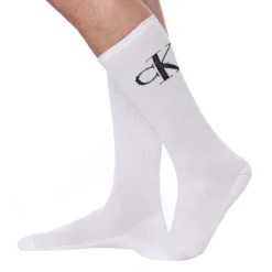 Calvin Klein Chaussettes-Lot de 2 Paires de Chaussettes Sport cK Blanches