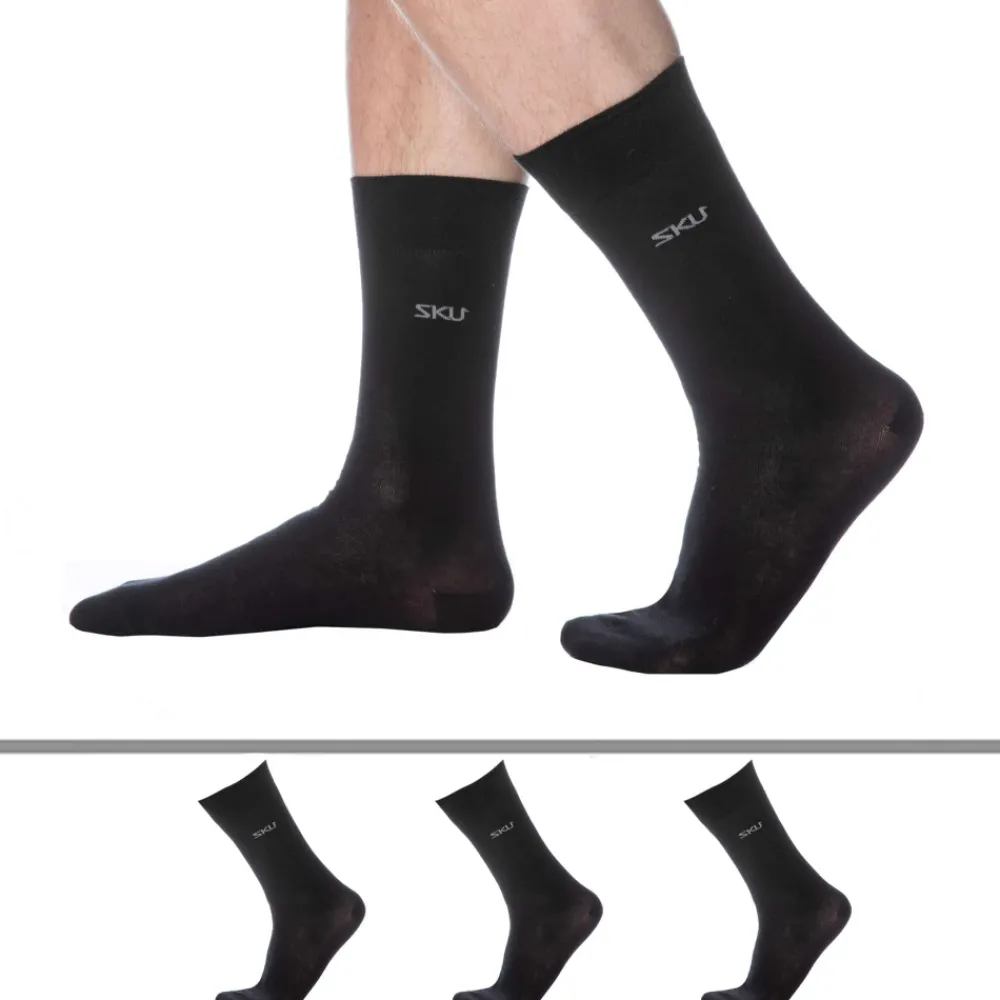 SKU Chaussettes-Lot de 3 Paires de Chaussettes Basses Noires