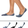 Calvin Klein Chaussettes-Lot de 3 Paires de Chaussettes Invisibles Mid Cut Bleu Denim