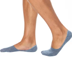 Calvin Klein Chaussettes-Lot de 3 Paires de Chaussettes Invisibles Mid Cut Bleu Denim