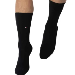 Tommy Hilfiger Chaussettes-Lot de 2 Paires de Chaussettes Classiques Coton Bleu Marine