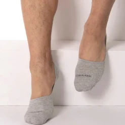 Calvin Klein Chaussettes-Lot de 2 Paires de Chaussettes Invisibles Luca Gris Clair - Anthracite