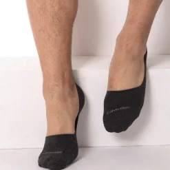 Calvin Klein Chaussettes-Lot de 2 Paires de Chaussettes Invisibles Luca Gris Clair - Anthracite