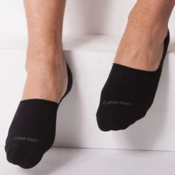Calvin Klein Chaussettes-Lot de 2 Paires de Chaussettes Invisibles Luca Noires