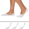 Calvin Klein Chaussettes-Lot de 3 Paires de Chaussettes Invisibles Mid Cut Blanches
