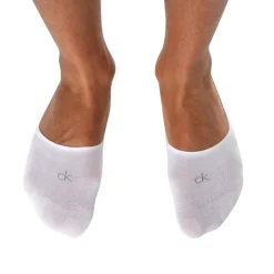 Calvin Klein Chaussettes-Lot de 3 Paires de Chaussettes Invisibles Mid Cut Blanches