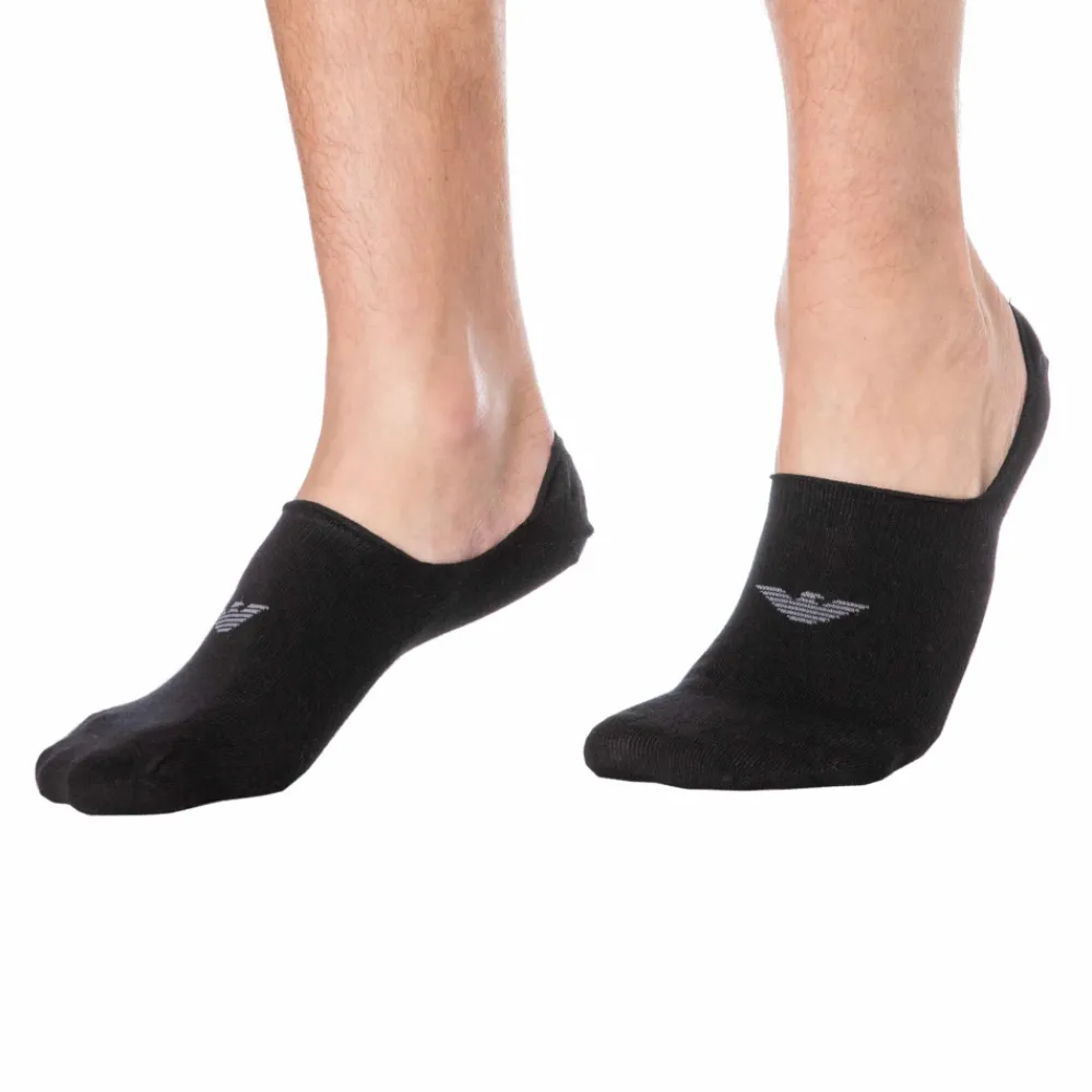 Emporio Armani Chaussettes-Lot de 3 Paires de Chaussettes Invisibles Casual Cotton Noires