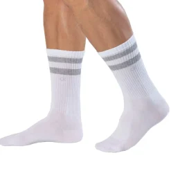 Calvin Klein Chaussettes-Lot de 2 Paires de Chaussettes Sport Maurice Blanches