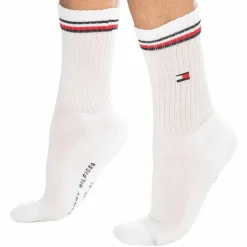 Tommy Hilfiger Chaussettes-Lot de 2 Paires de Chaussettes Sport Iconic Blanches