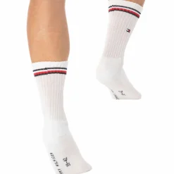 Tommy Hilfiger Chaussettes-Lot de 2 Paires de Chaussettes Sport Iconic Blanches