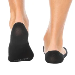 Calvin Klein Chaussettes-Lot de 3 Paires de Chaussettes Invisibles Mid Cut Noires