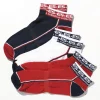 ES Collection Chaussettes-Lot de 3 Paires de Socquettes Sport Marines - Rouges - Blanches