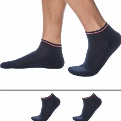 Tommy Hilfiger Chaussettes-Lot de 2 Paires de Socquettes Sneaker Iconic Bleu Marine