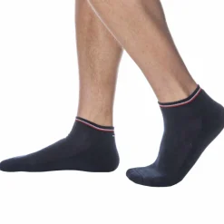 Tommy Hilfiger Chaussettes-Lot de 2 Paires de Socquettes Sneaker Iconic Bleu Marine