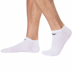 Emporio Armani Chaussettes-Lot de 3 Paires de Socquettes Casual Cotton Blanches