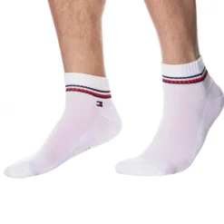 Tommy Hilfiger Chaussettes-Lot de 2 Paires de Socquettes Sport Iconic Blanches