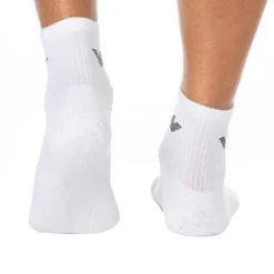 Emporio Armani Chaussettes-Lot de 3 Paires de Socquettes Sporty Sponge Blanches