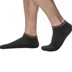 Tommy Hilfiger Chaussettes-Lot de 2 Paires de Socquettes Sneaker Iconic Noires