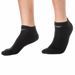 Emporio Armani Chaussettes-Lot de 3 Paires de Socquettes Casual Cotton Noires