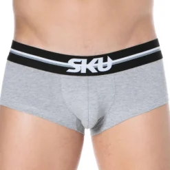 SKU Shortys|Boxers-Lot de 3 Shorties First Coton Gris Chiné