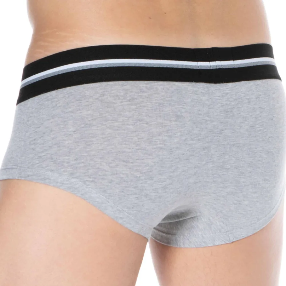 SKU Shortys|Boxers-Lot de 3 Shorties First Coton Gris Chiné